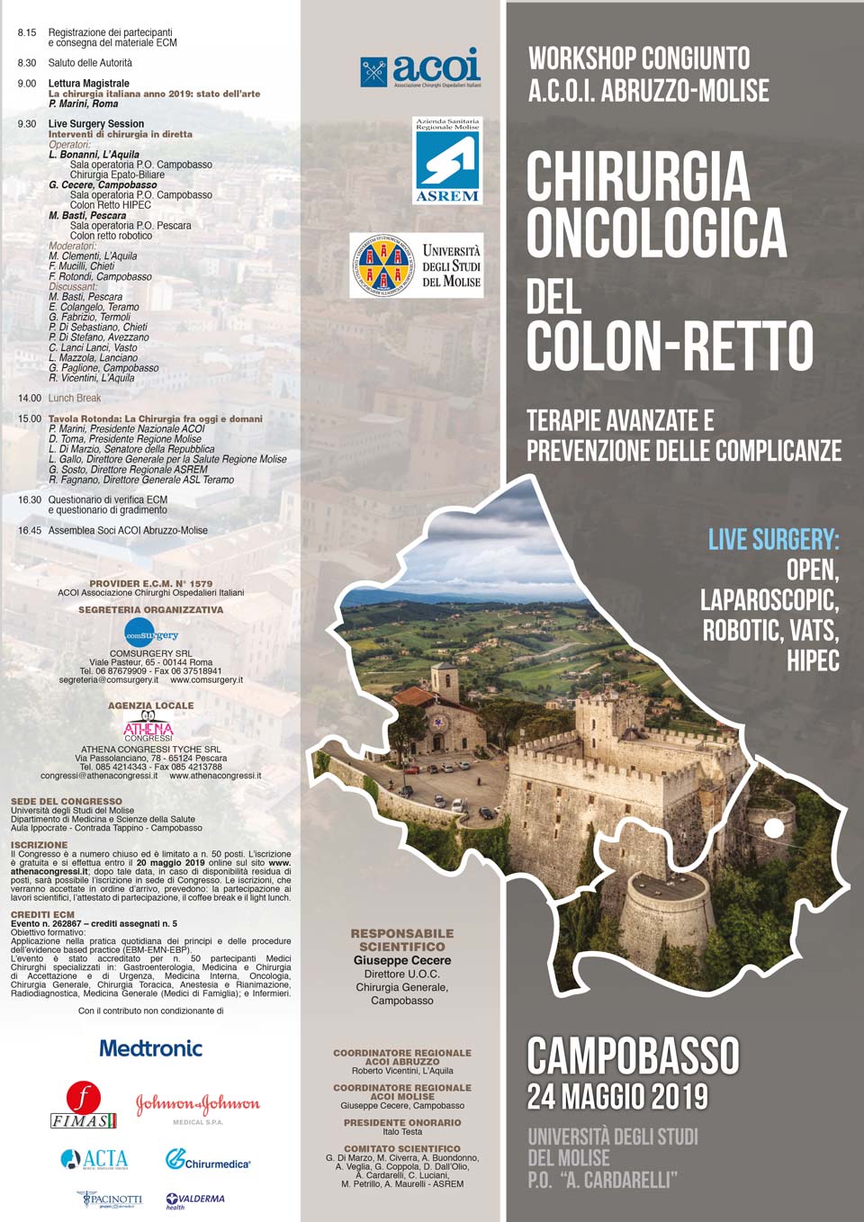 Chirurgia oncologica del colon-retto - Workshop congiunto A.C.O.I. Abruzzo Molise