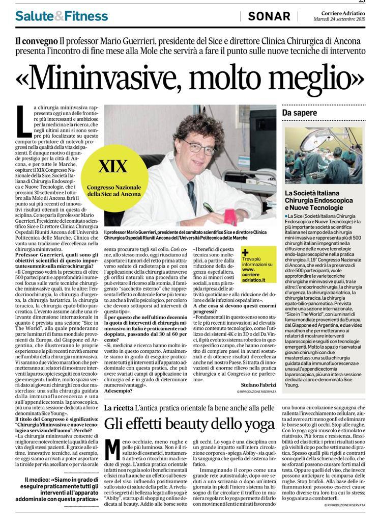 "Mininvasive, molto meglio" - Corriere Adriatico